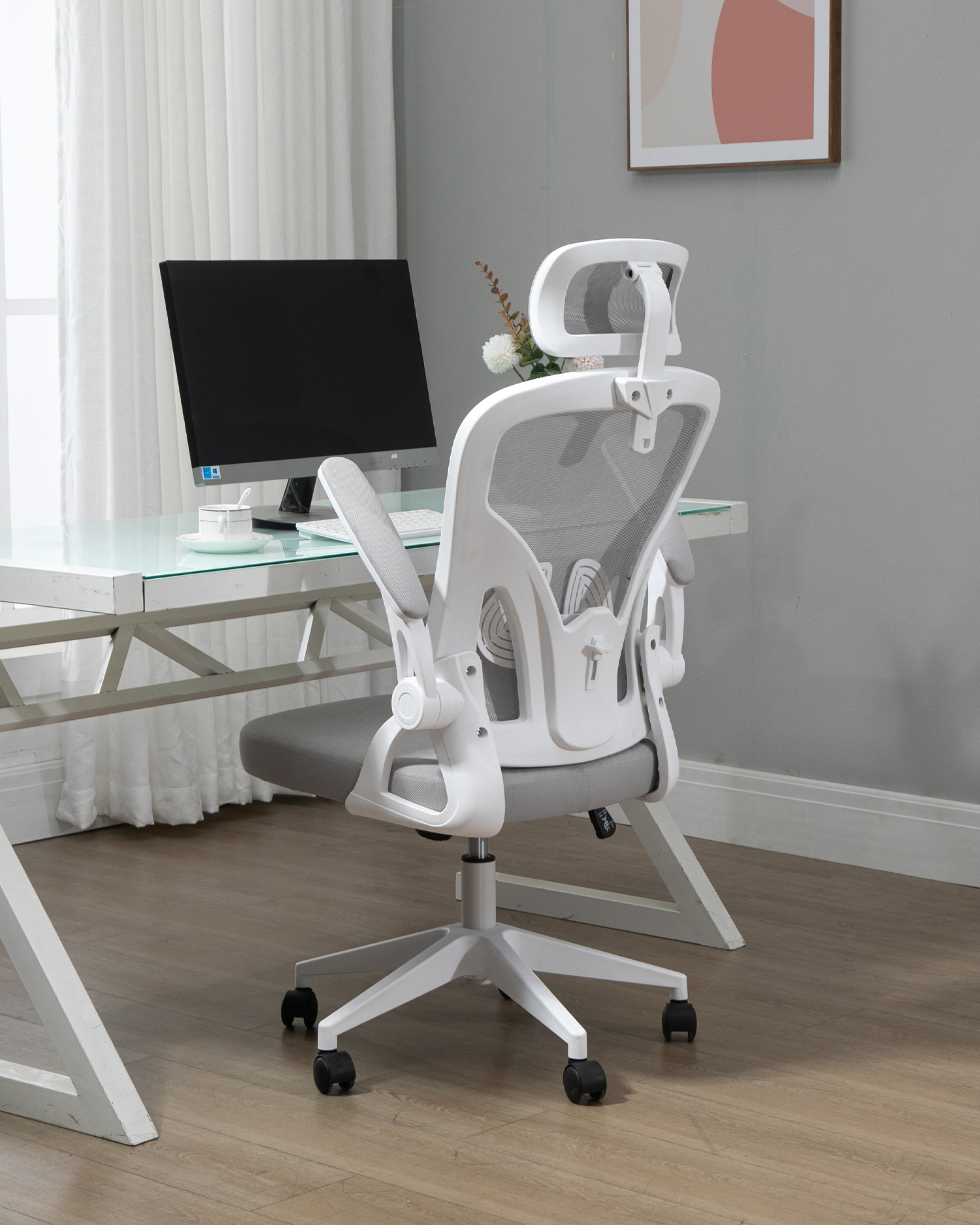 সামঞ্জস্যযোগ্য আর্মরেস্ট সহ অফিস চেয়ার সামঞ্জস্যযোগ্য আর্মরেস্ট সহ অফিস চেয়ার